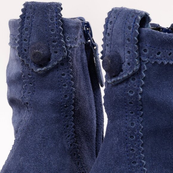 Balenciaga Blue Suede Ankle Boots - Picture 9 of 11